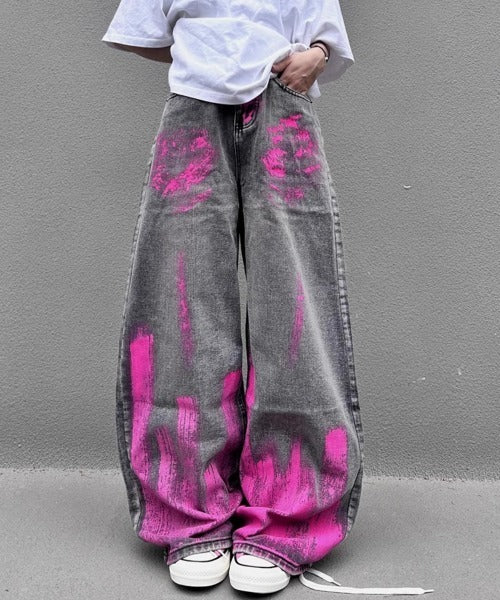 ペイントデザインデニムパンツ MW9065