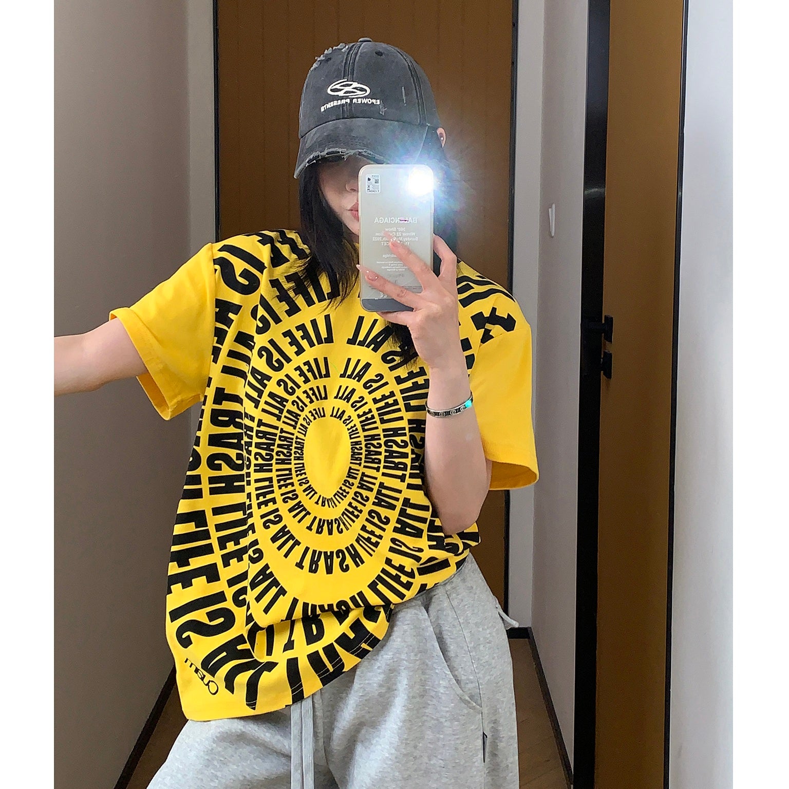 Circle Letter Printed T-Shirt MW10017