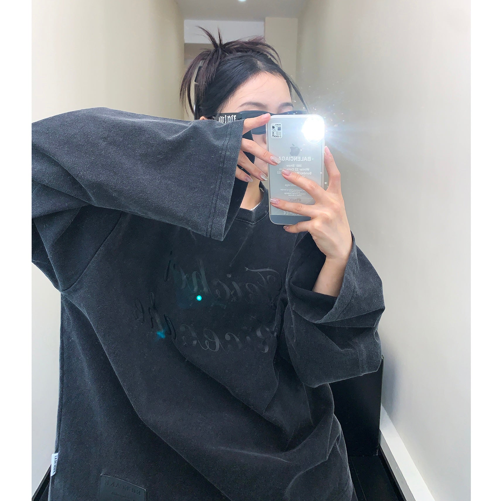 Loose Print Long Sleeve T-shirt MW9886