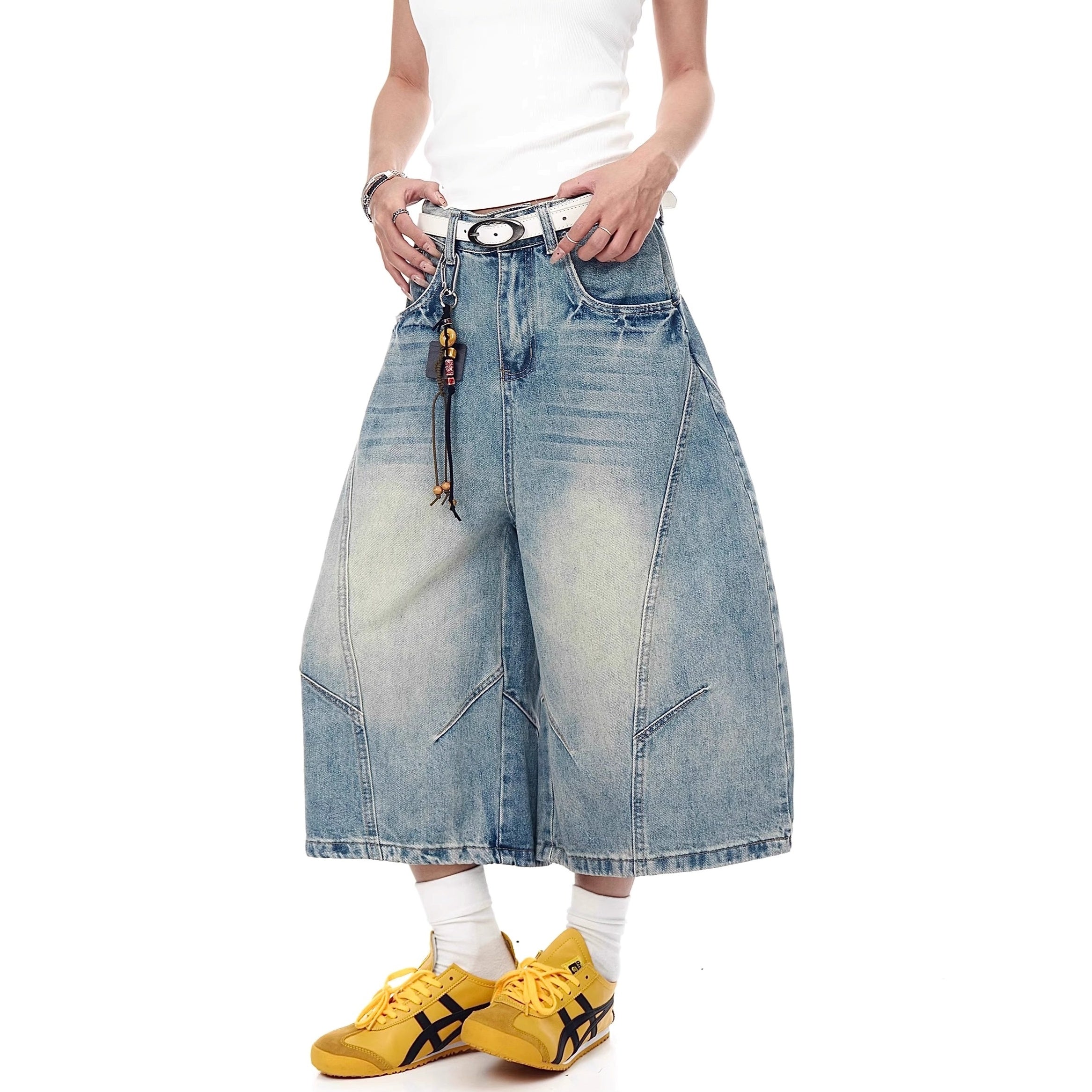 Wash Buggy Curve Cropped Jeans MW10044