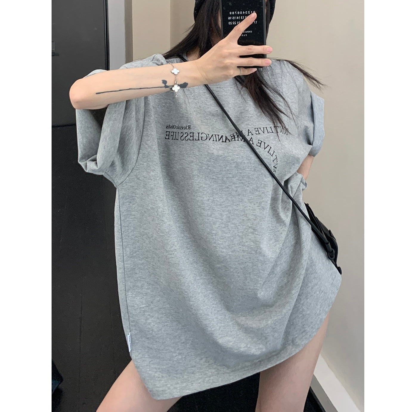 Simple Letter Short Sleeves T-Shirt MW9170