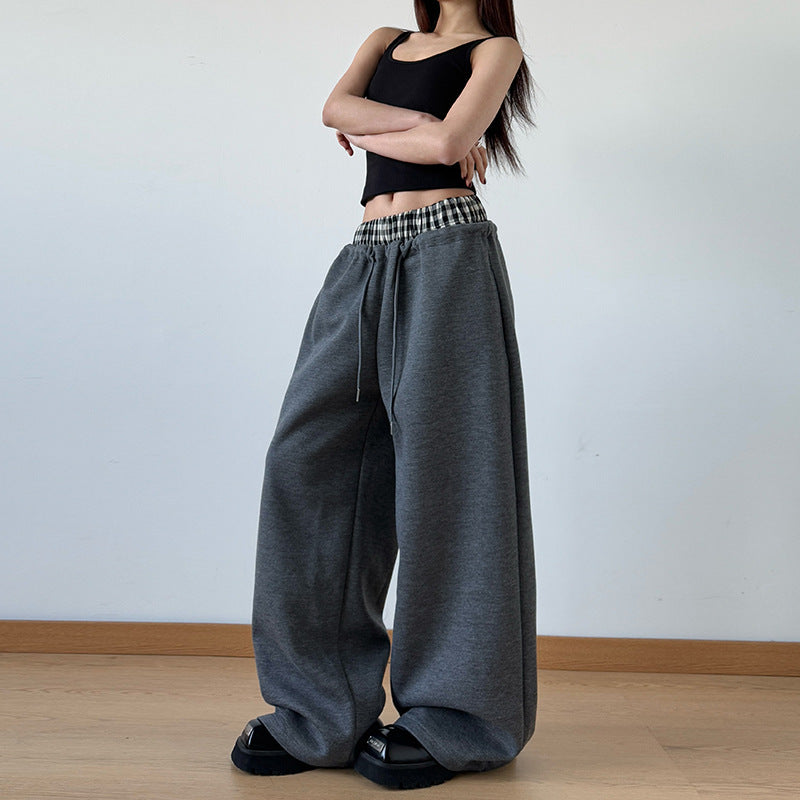 Double Waist Drawstring Sweat Pants ZO1006