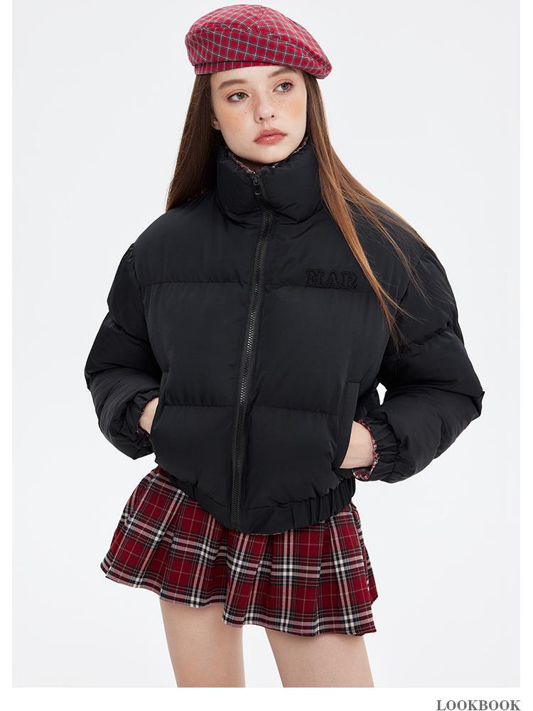 【M사이즈만 10일 이내에 신고】Reversible checked pattern Short Jacket NA7001