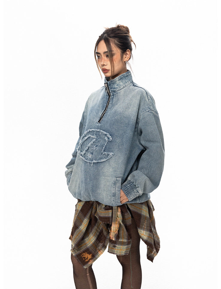 Denim Half Zip BB7005