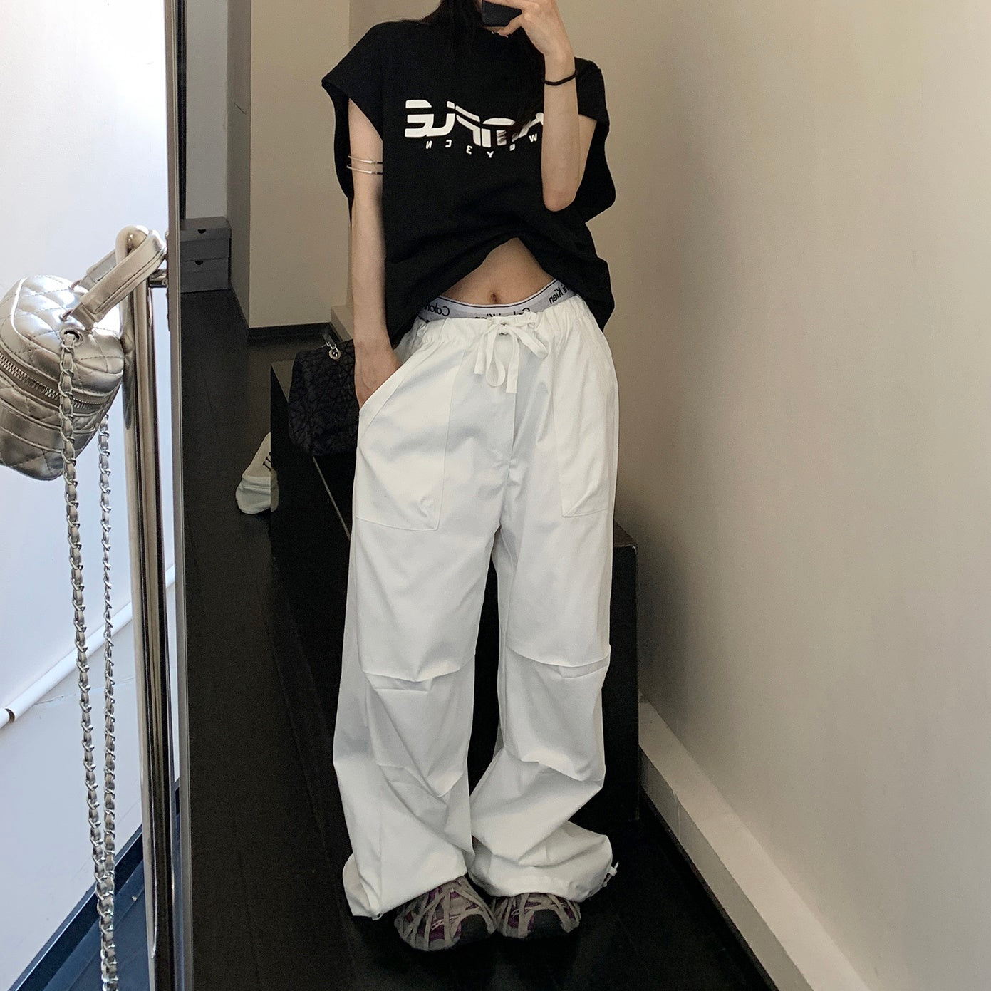 Loose Straight-leg Paratrooper Pants MW9251