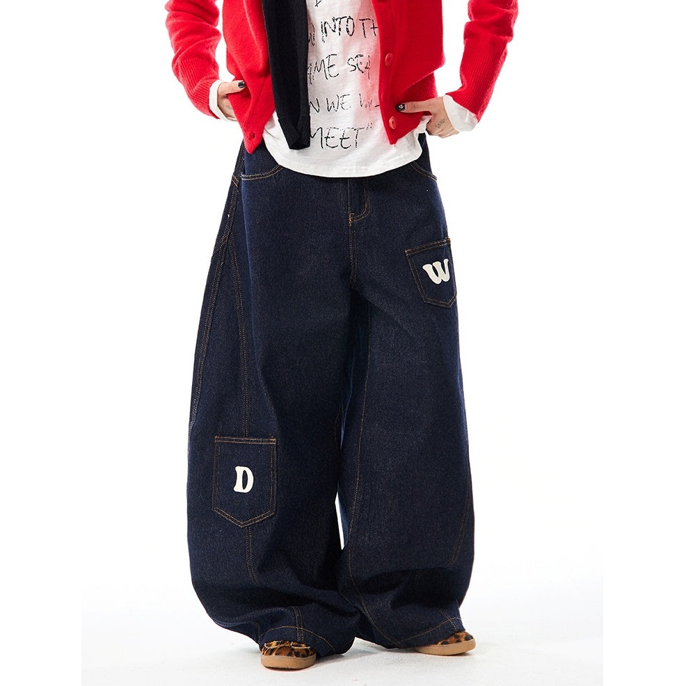 Patch Pocket Loose Curve Jeans MW9954
