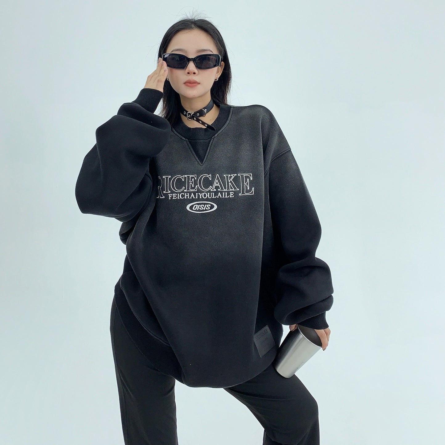 Gradient Embroidery Sweat MW9828