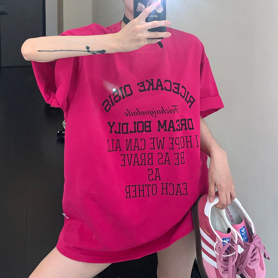 Casual Letter Print T-Shirt MW9176