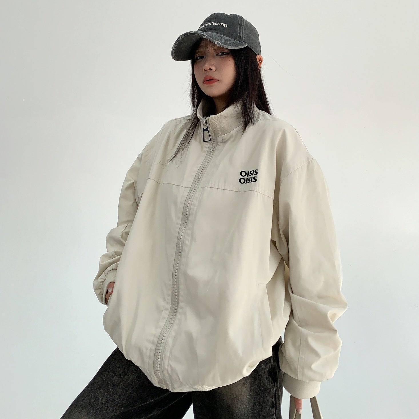 Zipper Stand Collar Casual Blouson MW9898