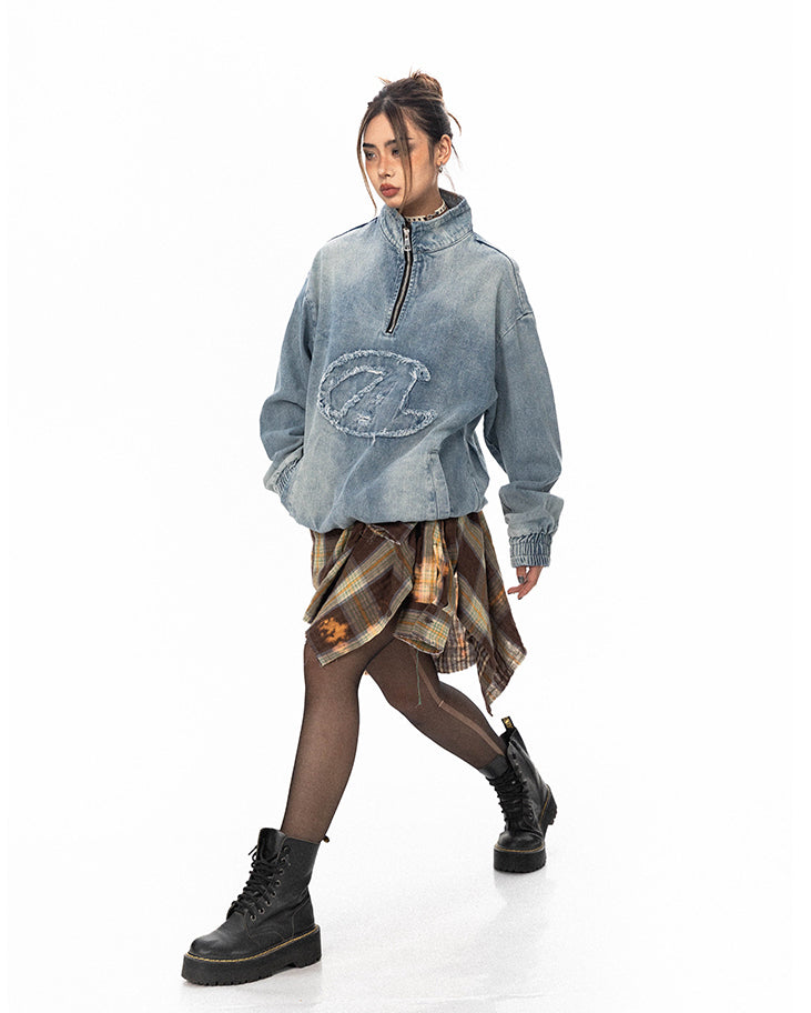 Denim Half Zip BB7005