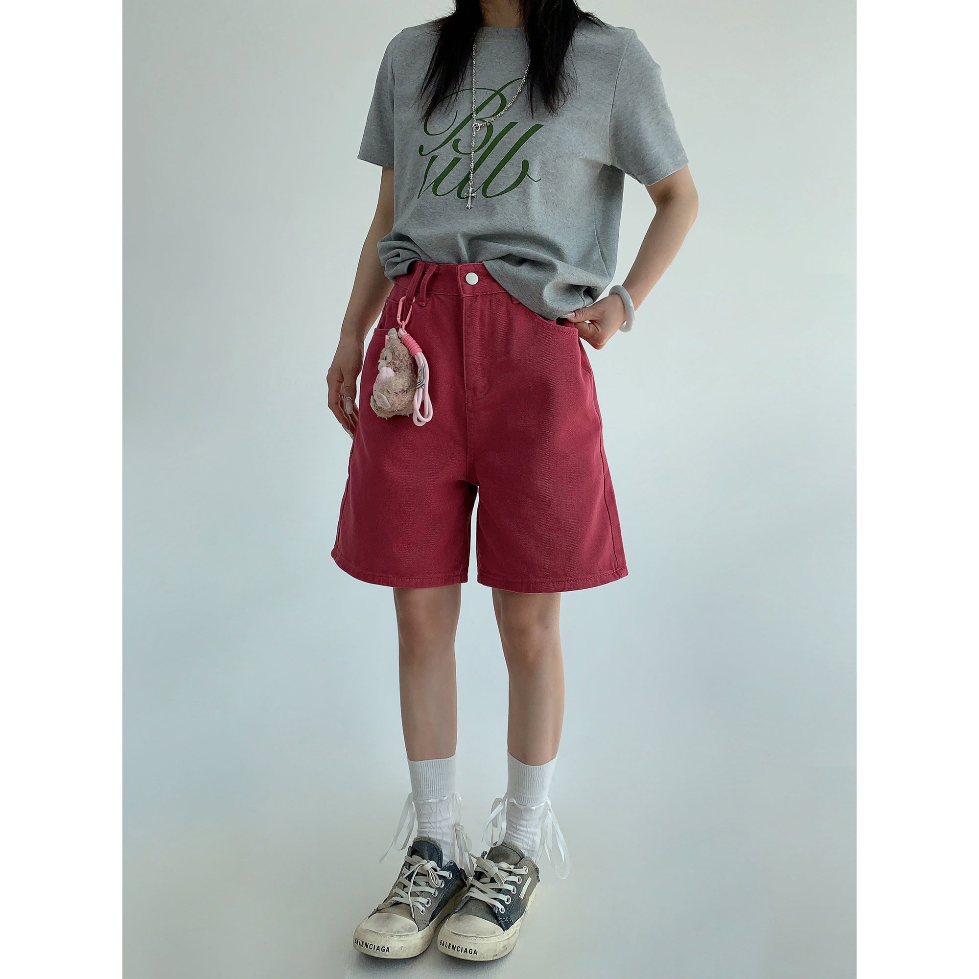 Washed Distressed Denim Short Pants MW10019