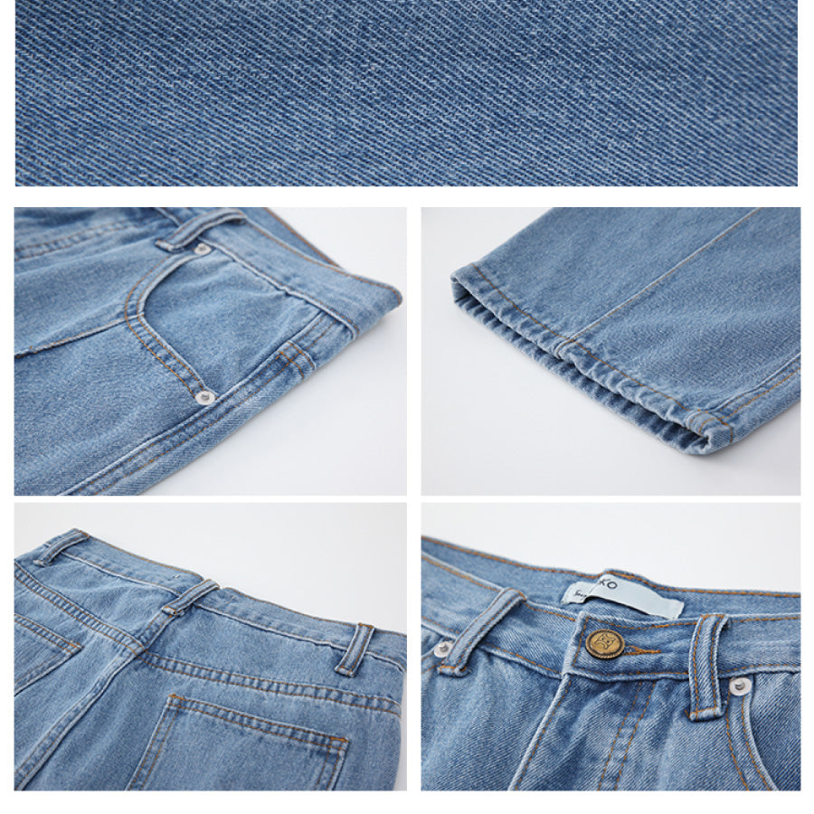 クロップドデニムジャケットセットアップ SET2001