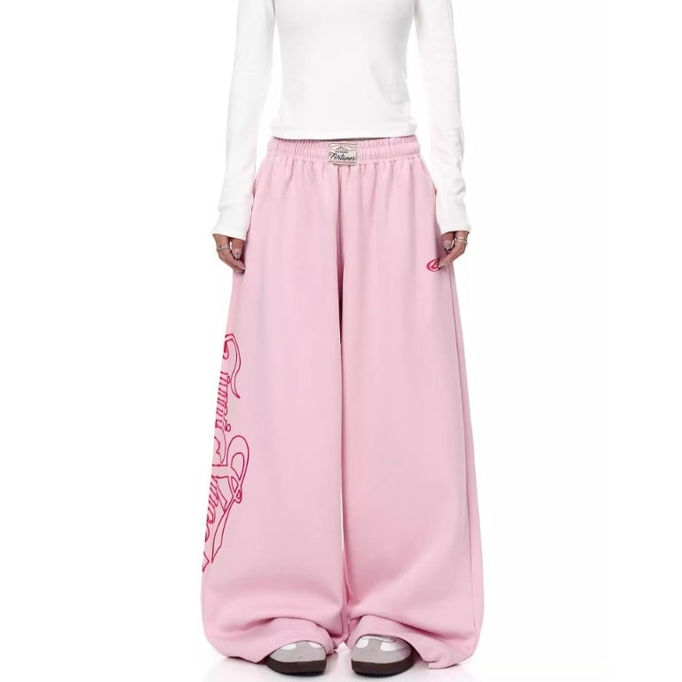 Monogram Print Wide Sweat Pants MW10288