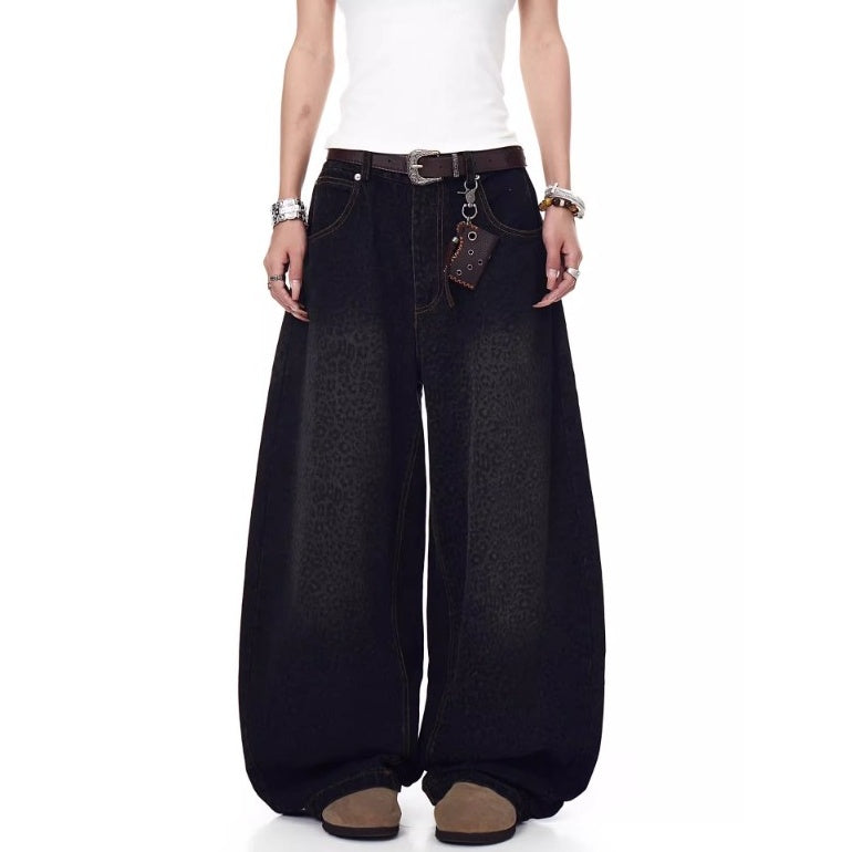 Leopard Print Wide Curve Jeans MW10201