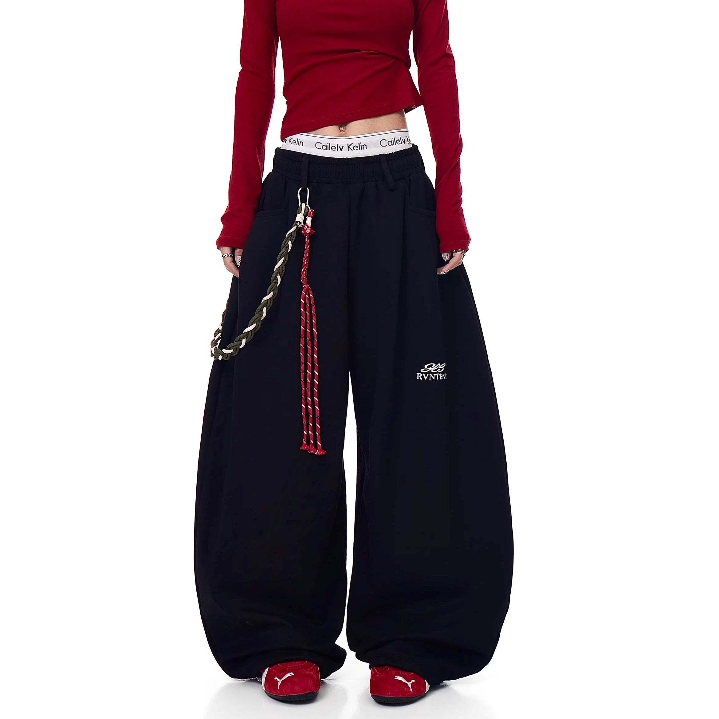 『SNS大人気スウェット』バギースウェットパンツ MW10257