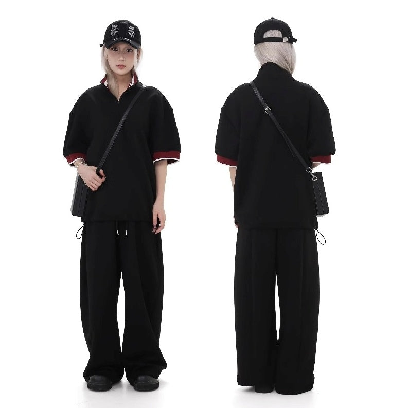 Panel Design Casual Loose Sweatpants GB7033