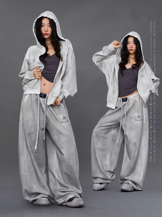 【上下別売り】Dark Stained Washed Zip Hoodie & Sweat Pants MW10371