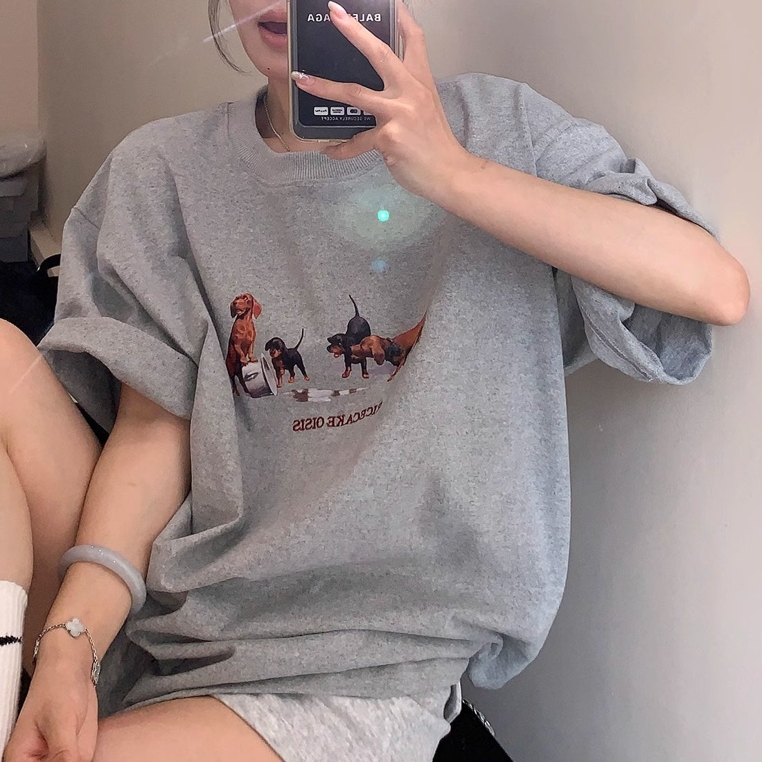 Retro Cartoon Dog T-shirt MW10185