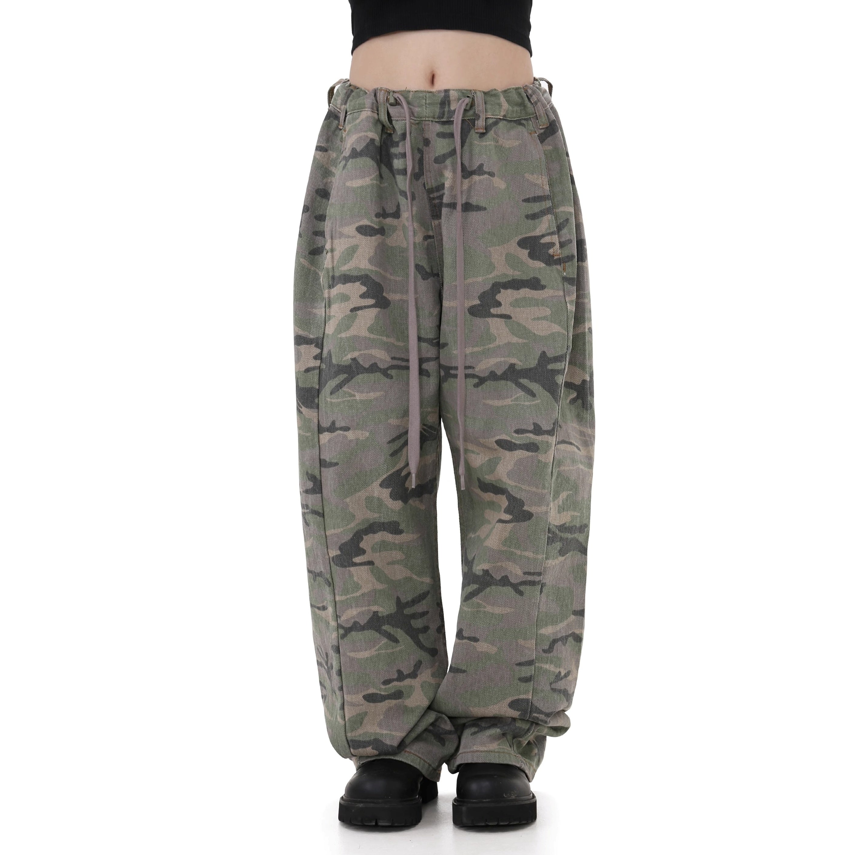 DrawString Camouflage Loose Jeans GB7028