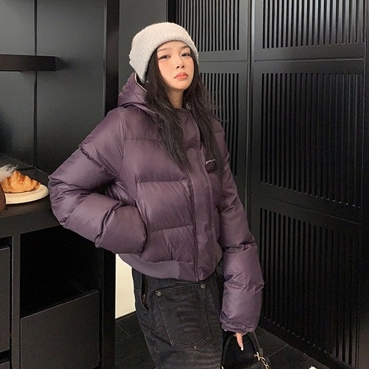 Retro Short Hooded Padded Jacket OS2071