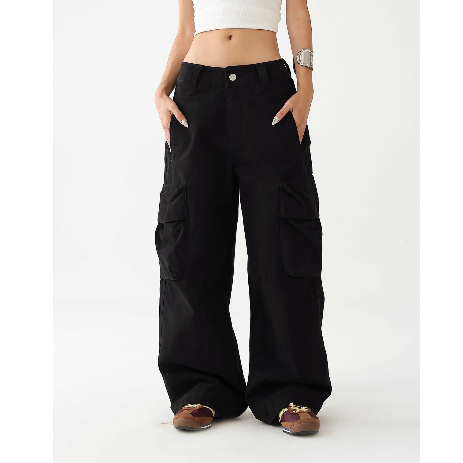 Vintage Multi-Pocket Loose Cargo Pants AC7131