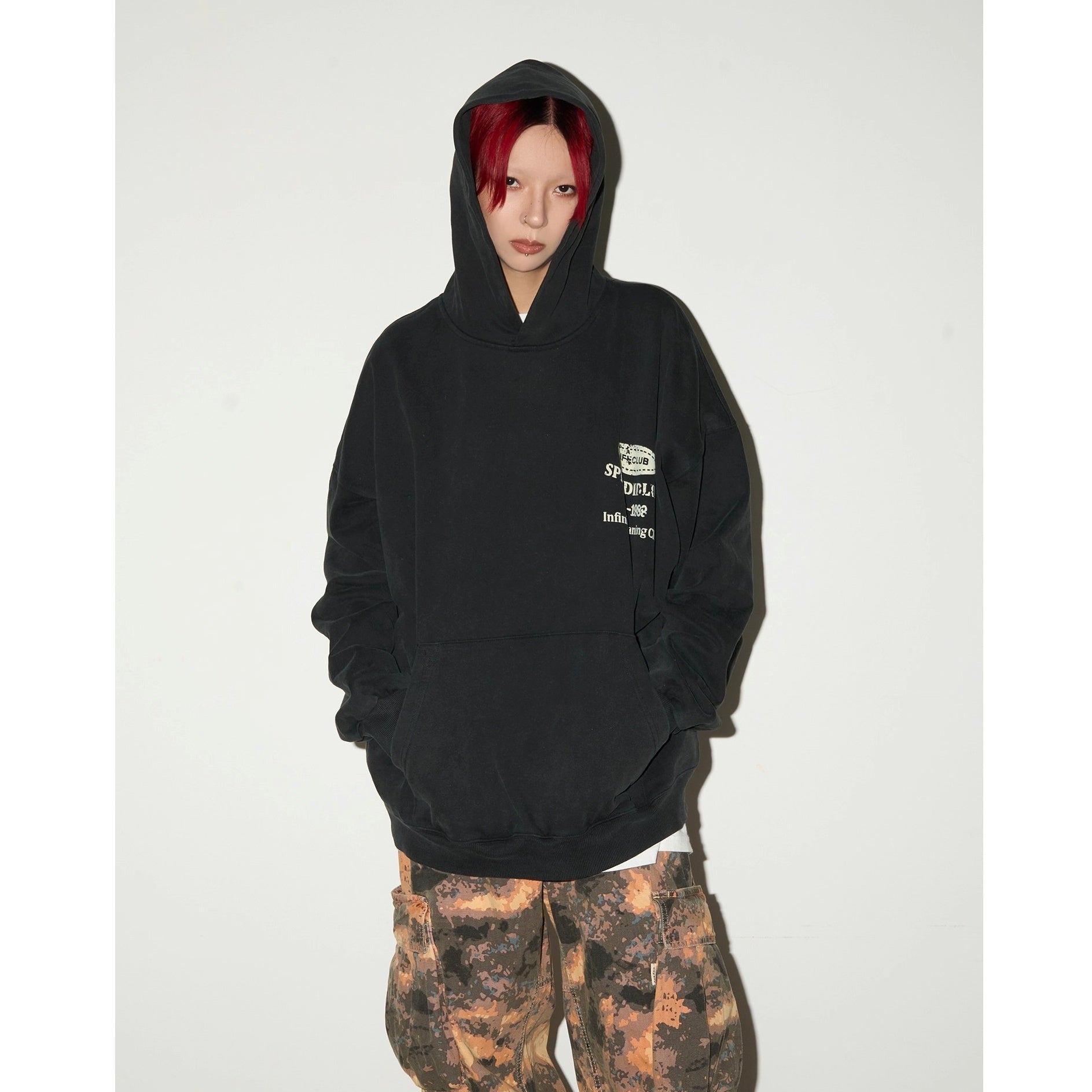 Letter Old Rework Wash Hoodie MN9036