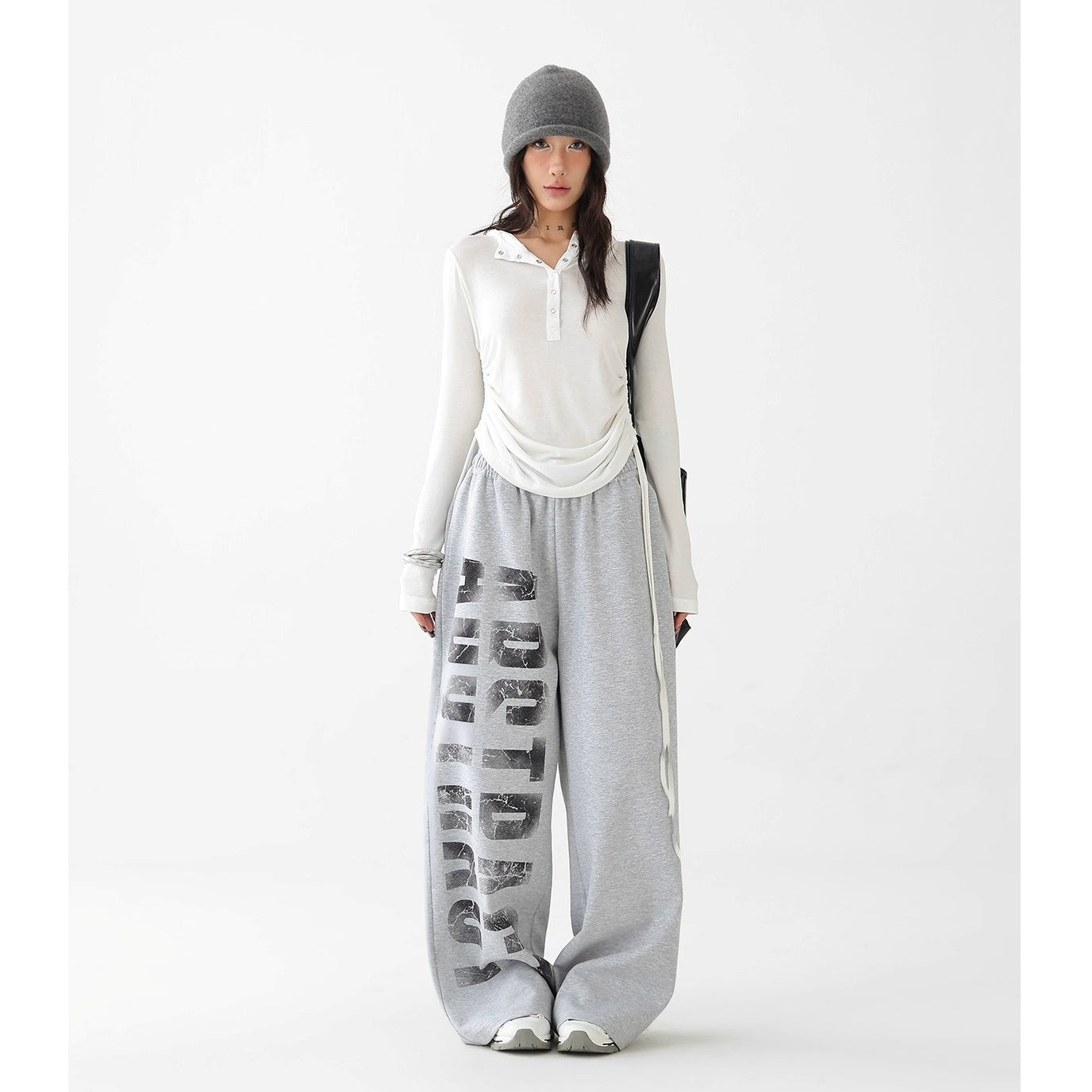 Graphic Print Loose Straight Sweatpants AC7139