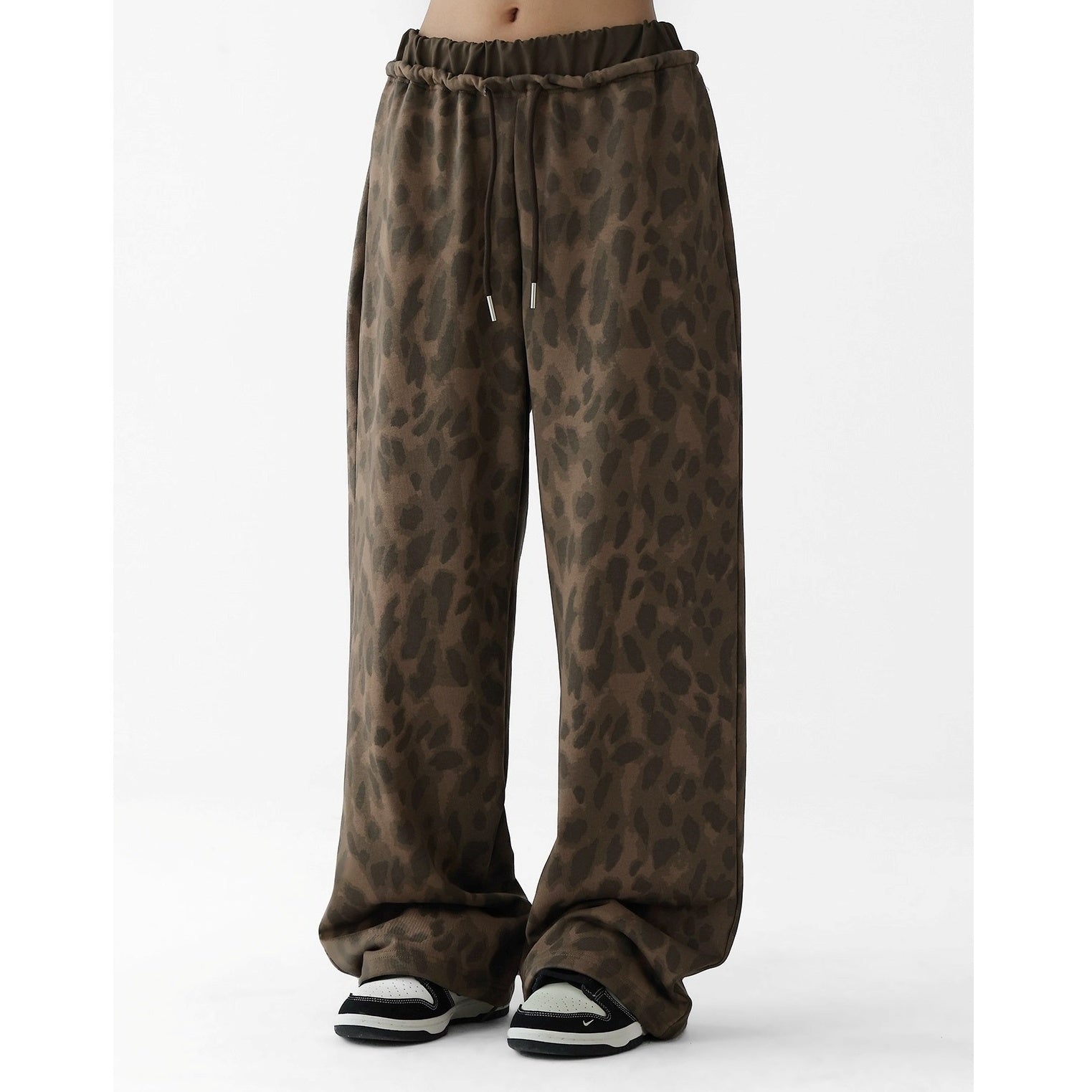 Leopard Print Baggy Sweat Pants AC7127