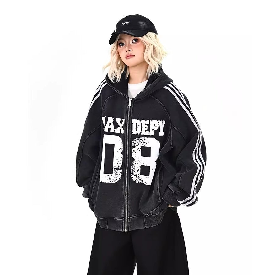 Grunge Numbering Hoodie MW10332