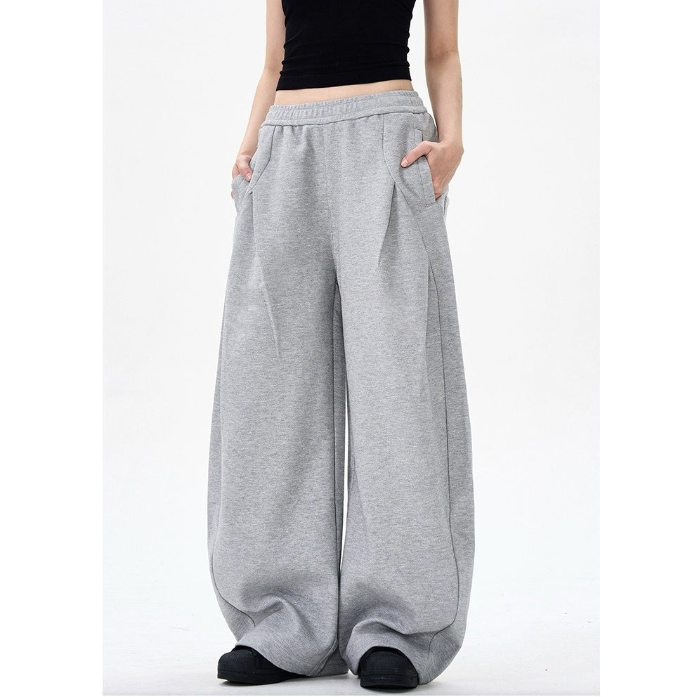 Tuck Design Wide Curve Sweat Pants MW10199