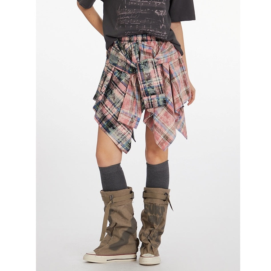 Irregular Design Plaid Babes Skirt NR7003