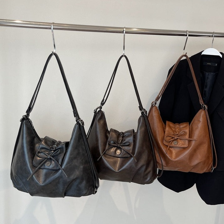 Vintage Like PU Leather Shoulder Bag BA045