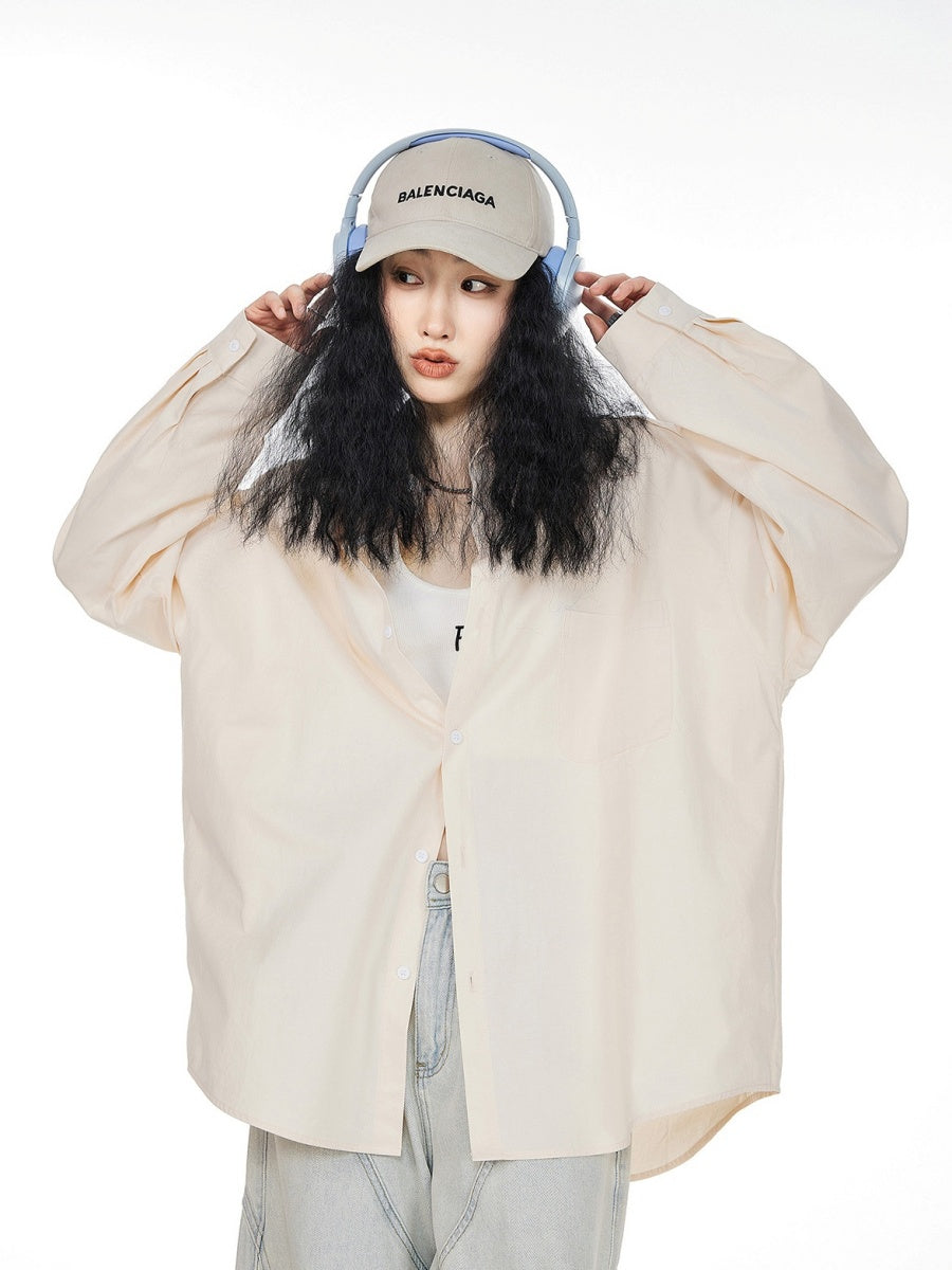 Solid Color OverSize Shirt IC9068