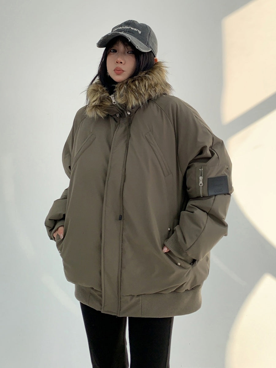 mushwear アウター　ダウン 1週間以内お届け】リバーシブルショートダウン EZ042