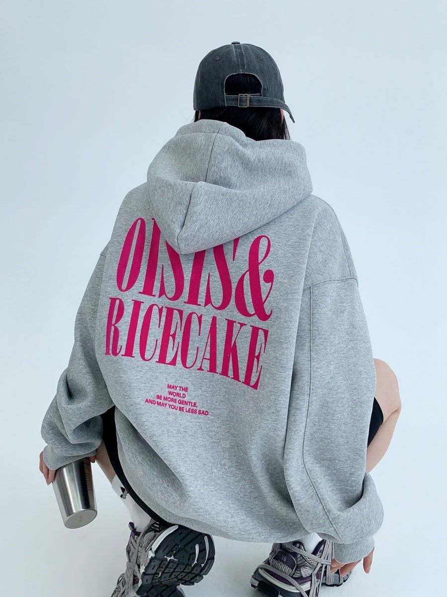 Flocking Print Hoodie MW9644