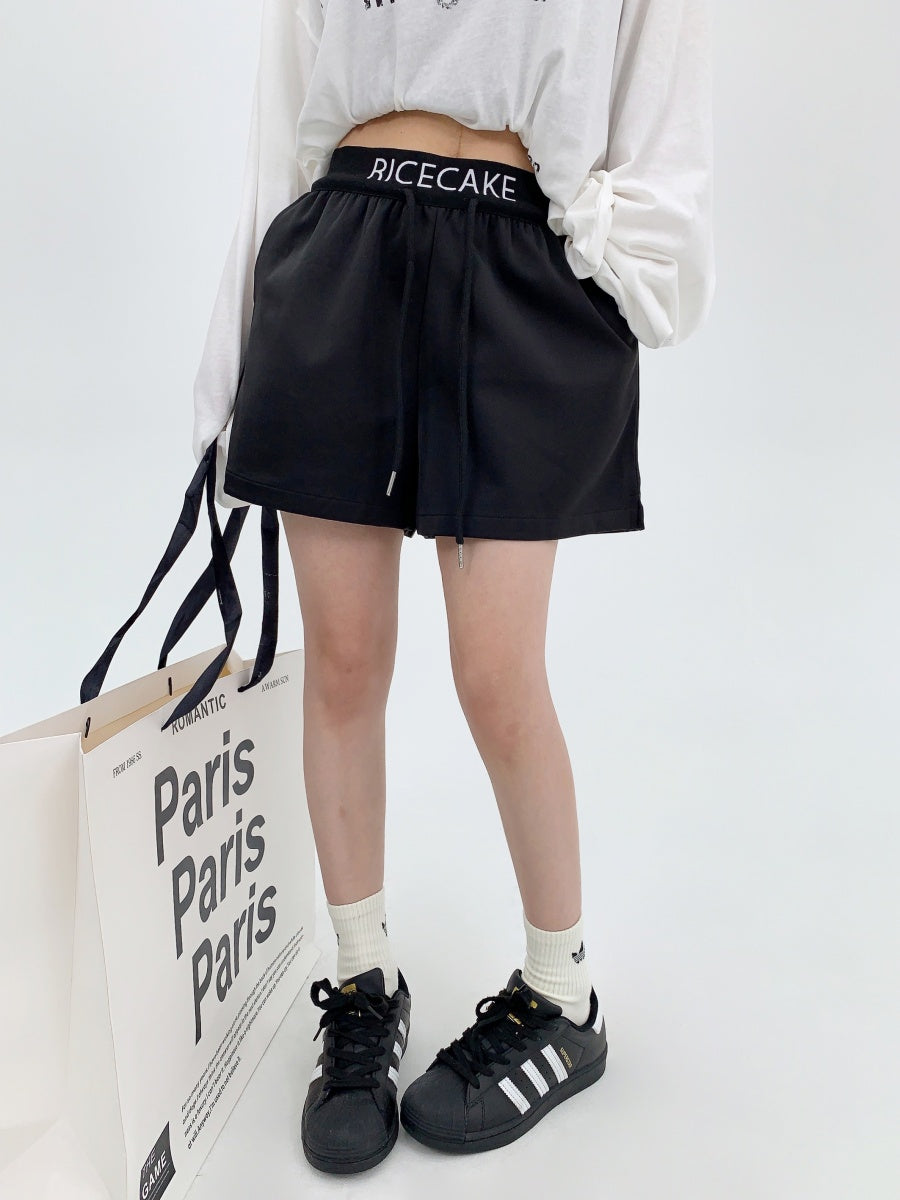 Waist Logo Wide-Leg Short Pants MW9085