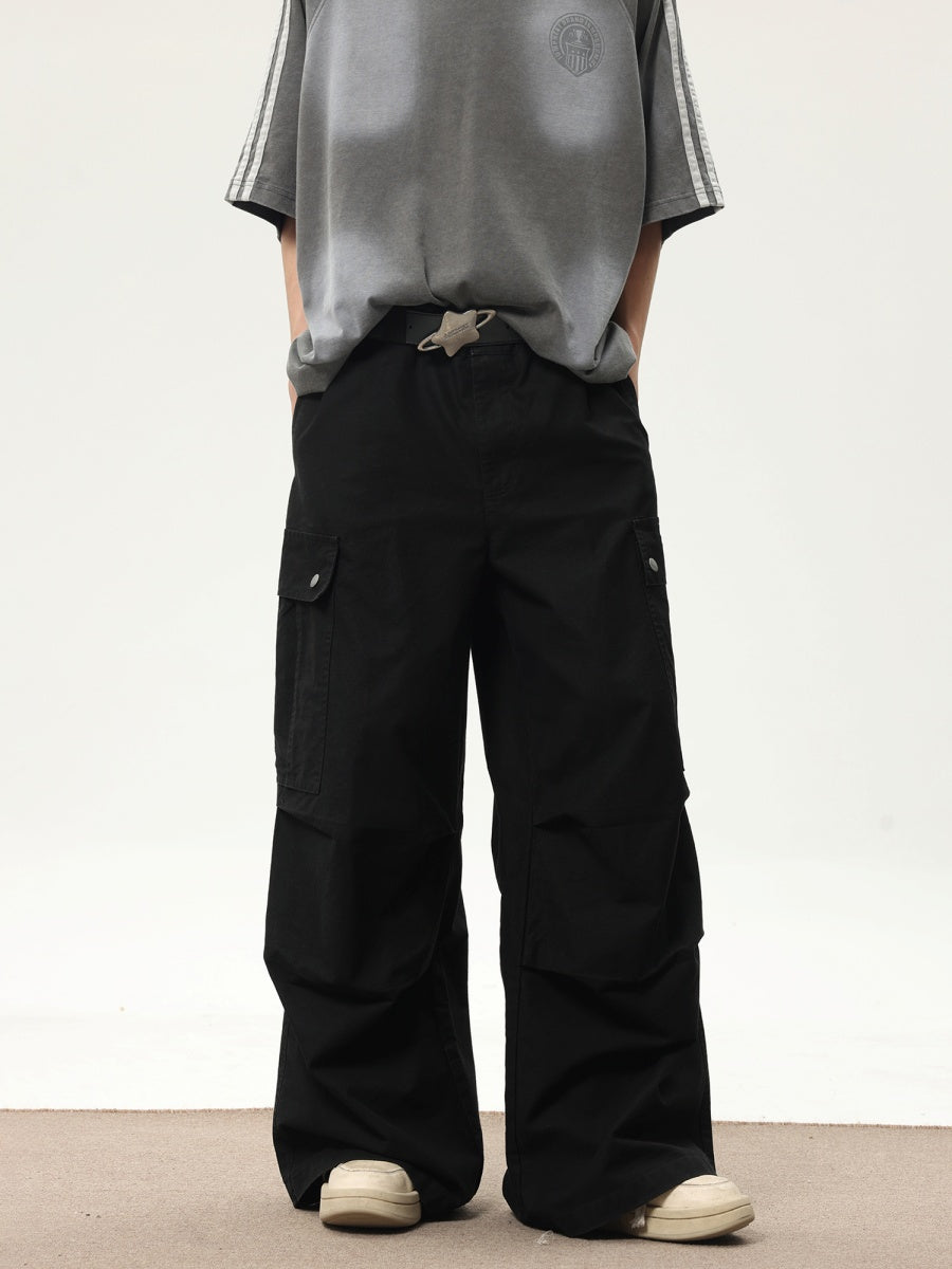 Vintage Pleated Loose Cargo Pants JN7010