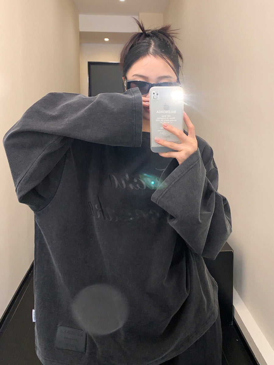 Loose Print Long Sleeve T-shirt MW9886