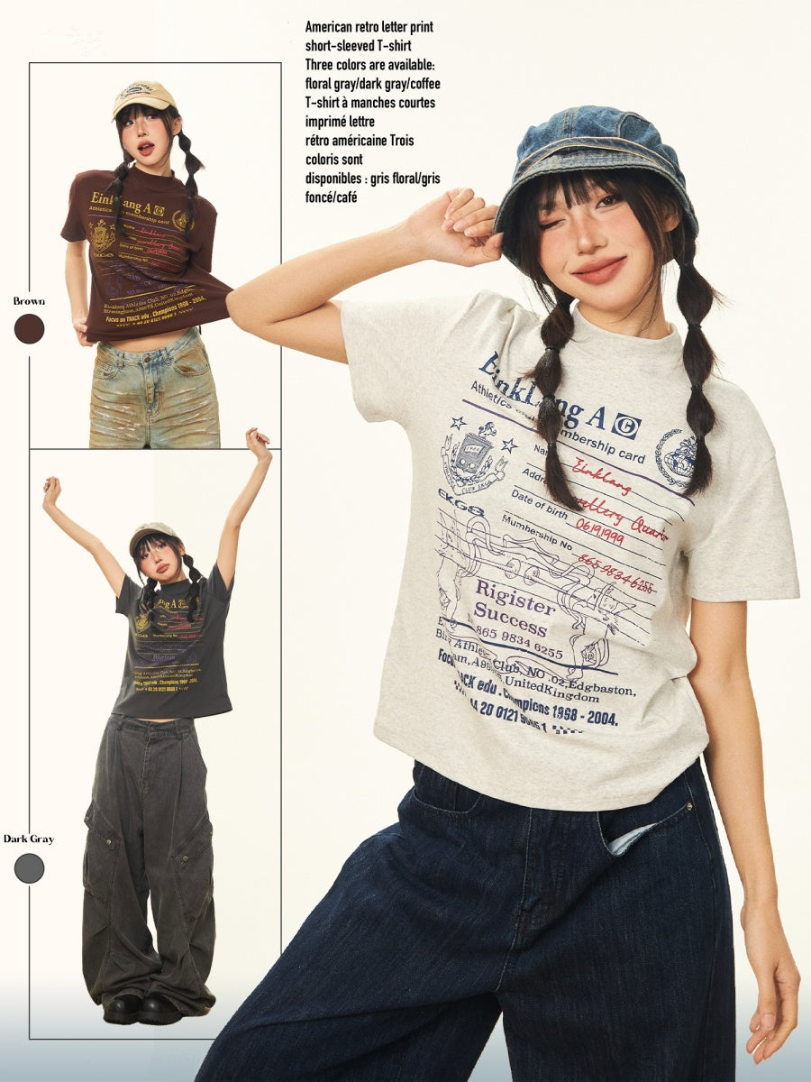 Vintage Monogram Print T-Shirt MW9231
