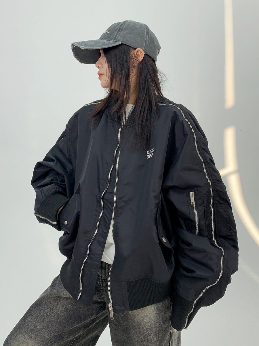 Multi-zipper Bomber Jacket MW9908