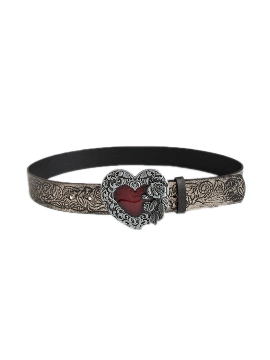 Retro Metal Heart Buckle Belt BL7003