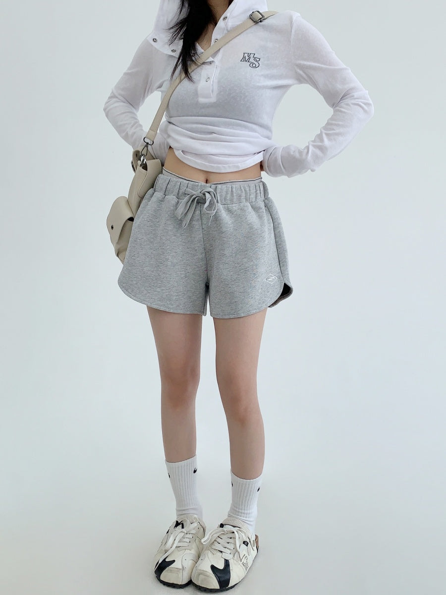 Simple Loose Embroidered Shorts Hot Pants MW10067