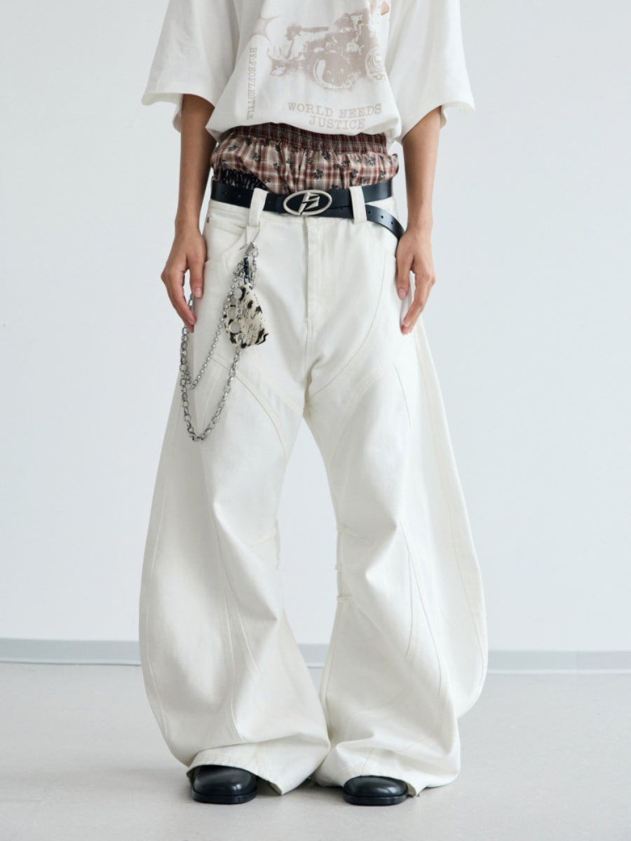 Split Baggy Scimitar Jeans PS7018