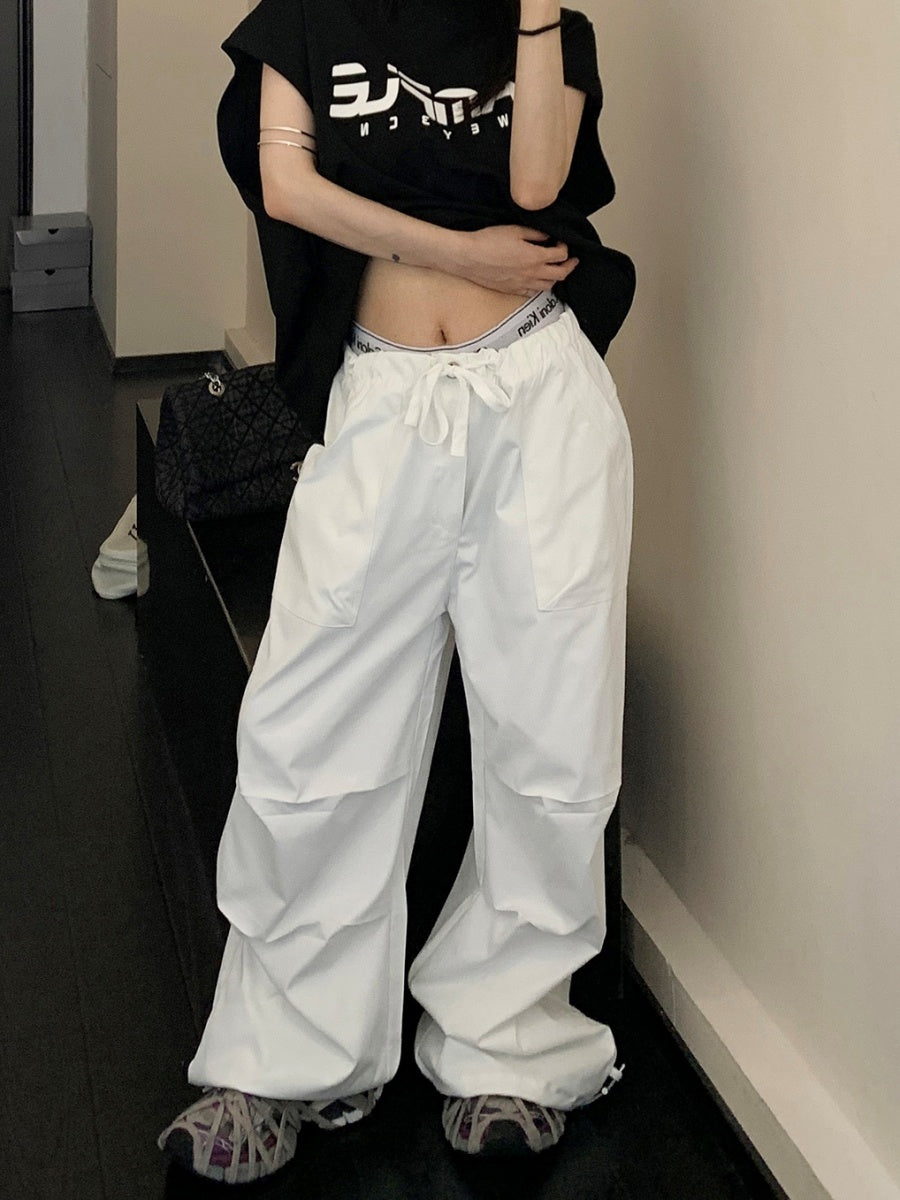 Loose Straight-leg Paratrooper Pants MW9251