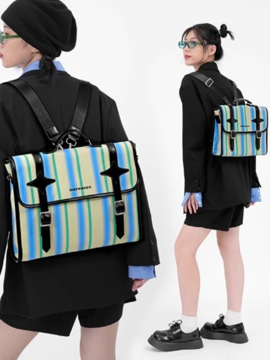 Retro Stripe 3Way College Style Bag BA027