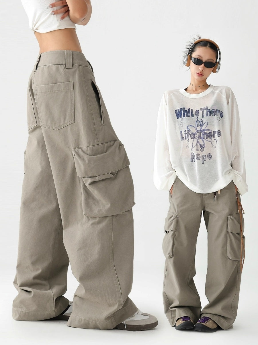 Vintage Multi-Pocket Loose Cargo Pants AC7131