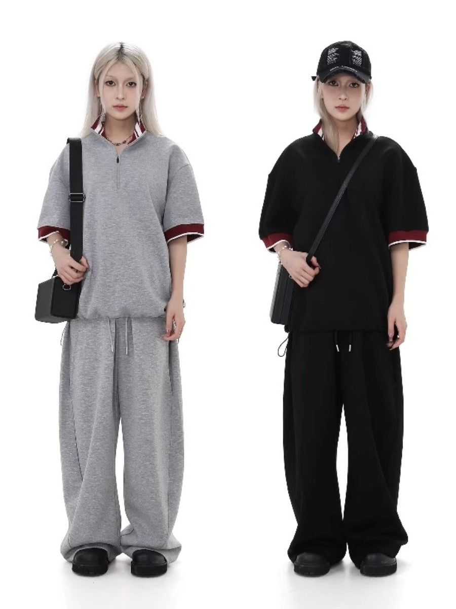 Retro Half-ZIP Sweat T-shirt GB7034