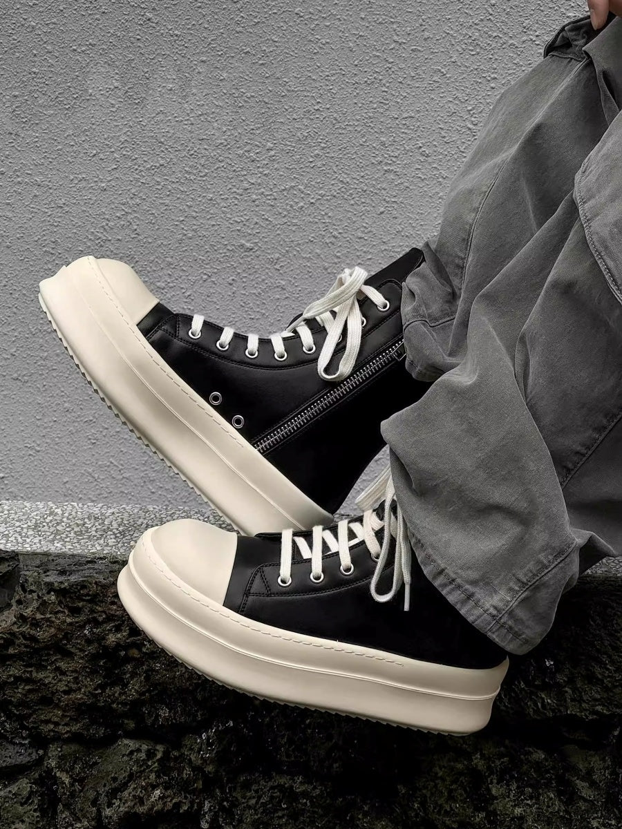 High-Top Zipper Design Height-Increasing Sneakers FG2007