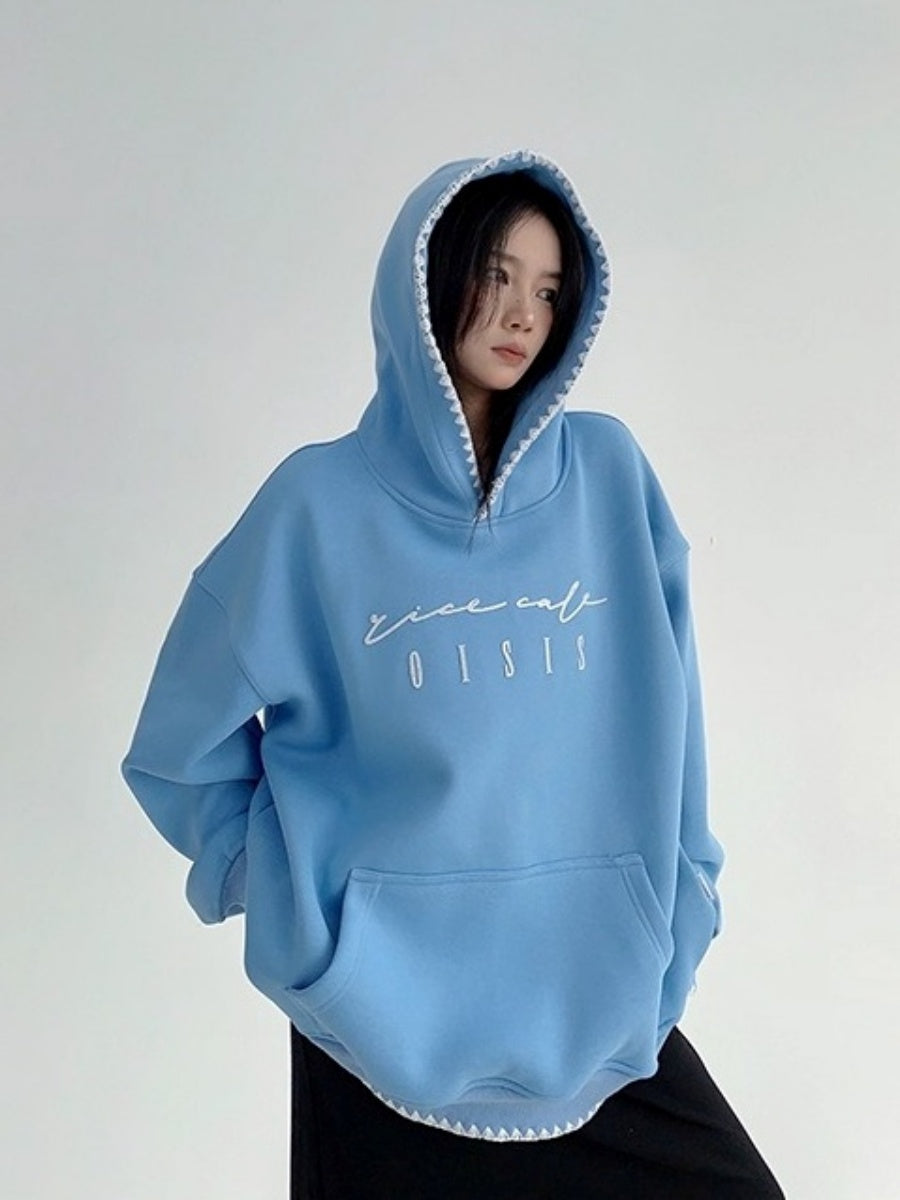 Toothbrush Embroidered Oversized Hoodie OS2067