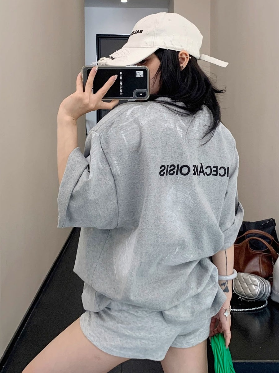 Relaxation Paint Embroidery T-Shirt MW10179